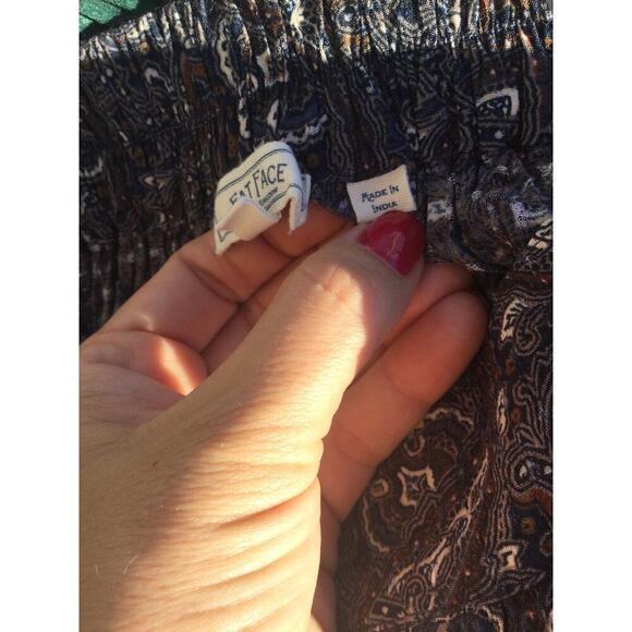 Fat Face Maxi skirt womens size 10 paisley gray grey modest long western boho - Picture 9 of 11